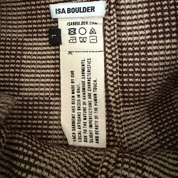 NWOT Isa Boulder Checkered Reflective Brown Loose Pants Size Large - Picture 5 of 5